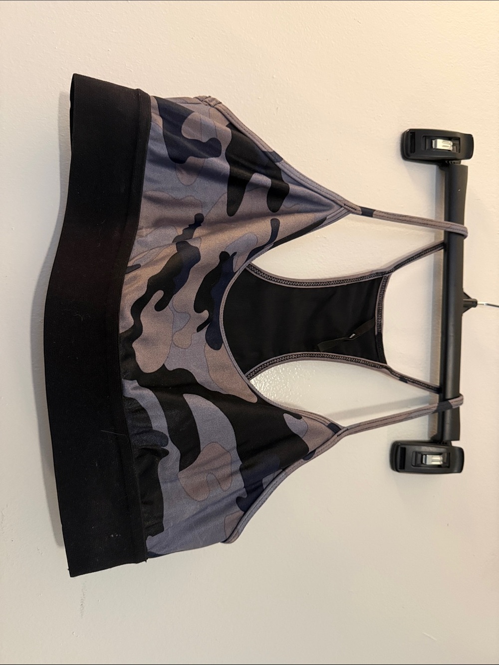 Koral Gray Black Camo Sports Bra